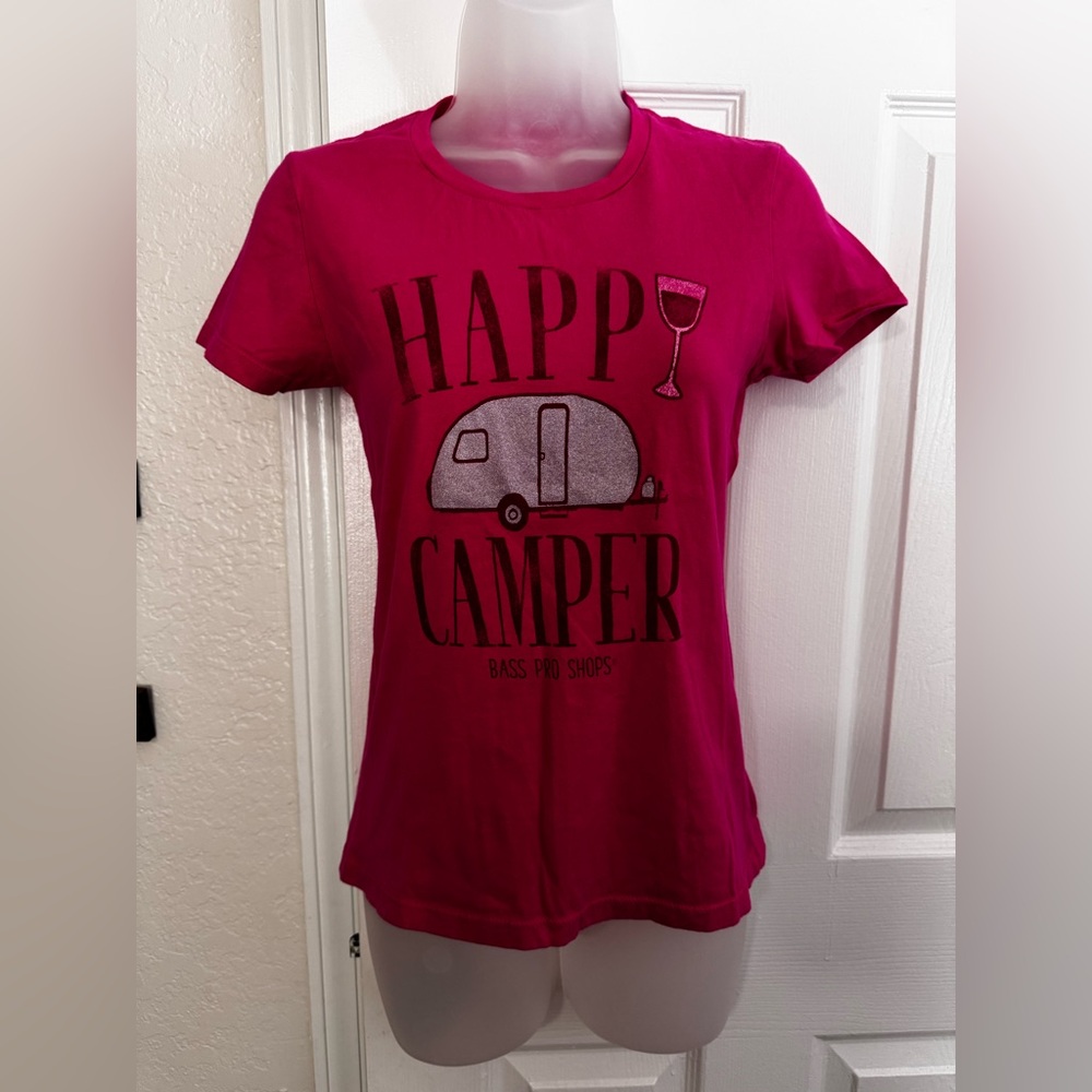 Bass Pro Shops Fuchsia Happy Camper Tee